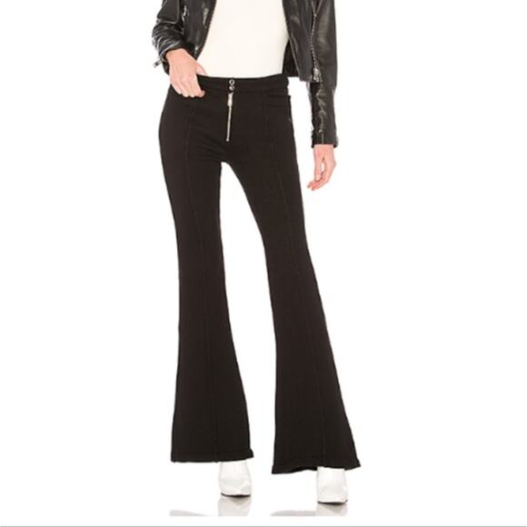 RE/DONE Originals Track Flare Sweatpants Black Medium - Picture 1 of 7